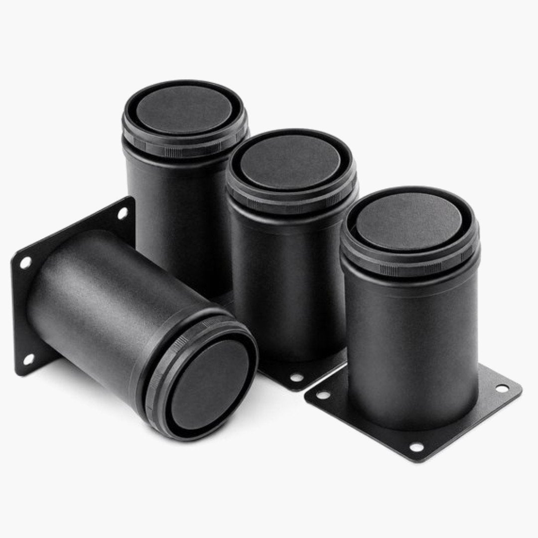 Verstelbare meubelpoten set v 4 st rond metaal zwart 8 cm, Zwart, Nieuw, Ophalen of Verzenden, Metaal