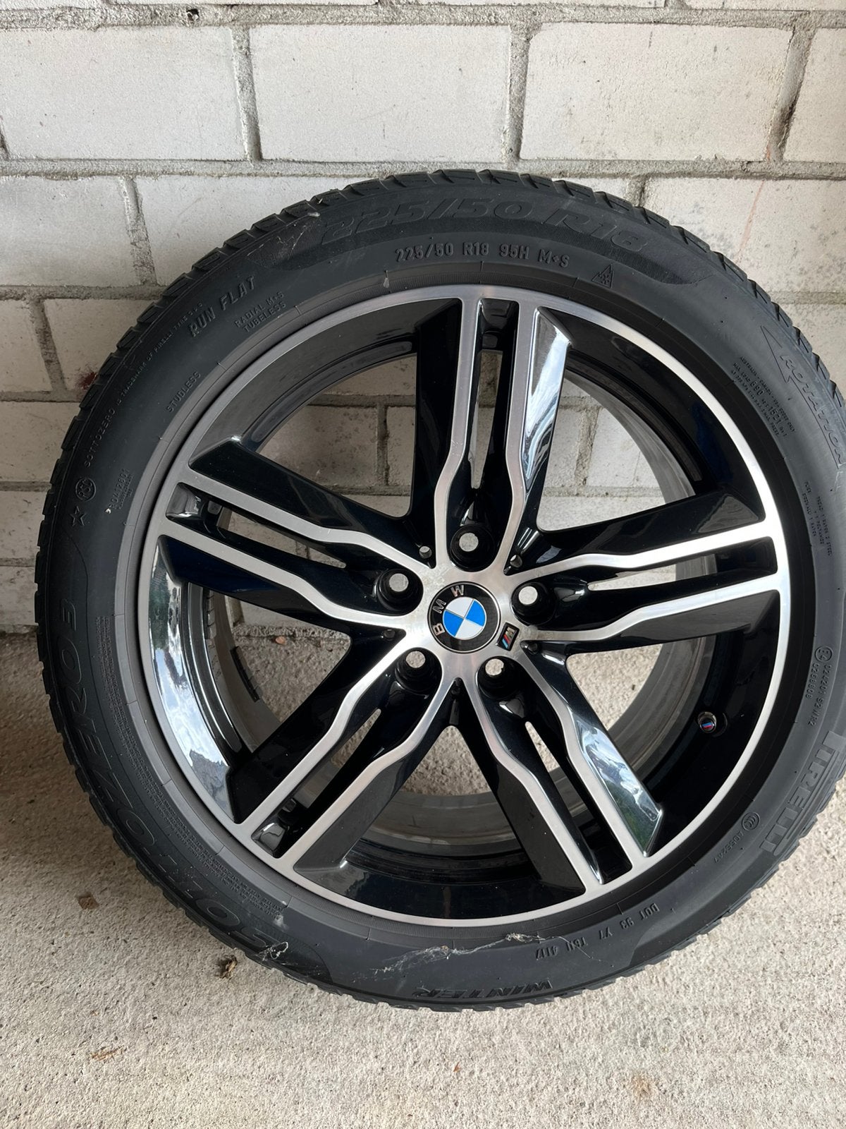 Originele Bmw 18 inch velgen met winterbanden, Ophalen, 18 inch, Gebruikt, Banden en Velgen
