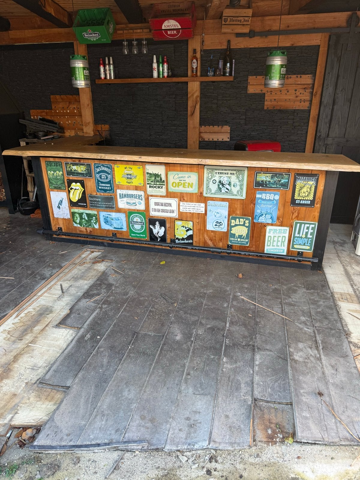Unieke handgemaakte bar met verlichting, Ophalen, Gebruikt