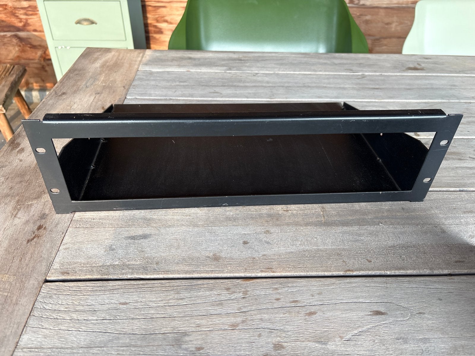 Zwart 19 inch rack lade / plank - 13 cm hoog, 30 cm diep, Ophalen of Verzenden, Gebruikt
