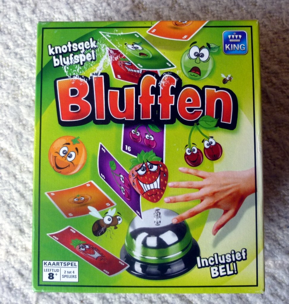 bluffen - spannend kaartspel - z.g.a.n., Een of twee spelers, Ophalen of Verzenden, Zo goed als nieuw