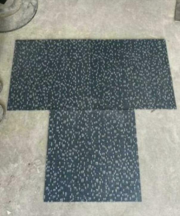 Tapijttegels nu in de aanbieding voor ?0,75 per stuk 50x50cm, Gebruikt, Blauw, 75 m² of meer, Niet ingevuld