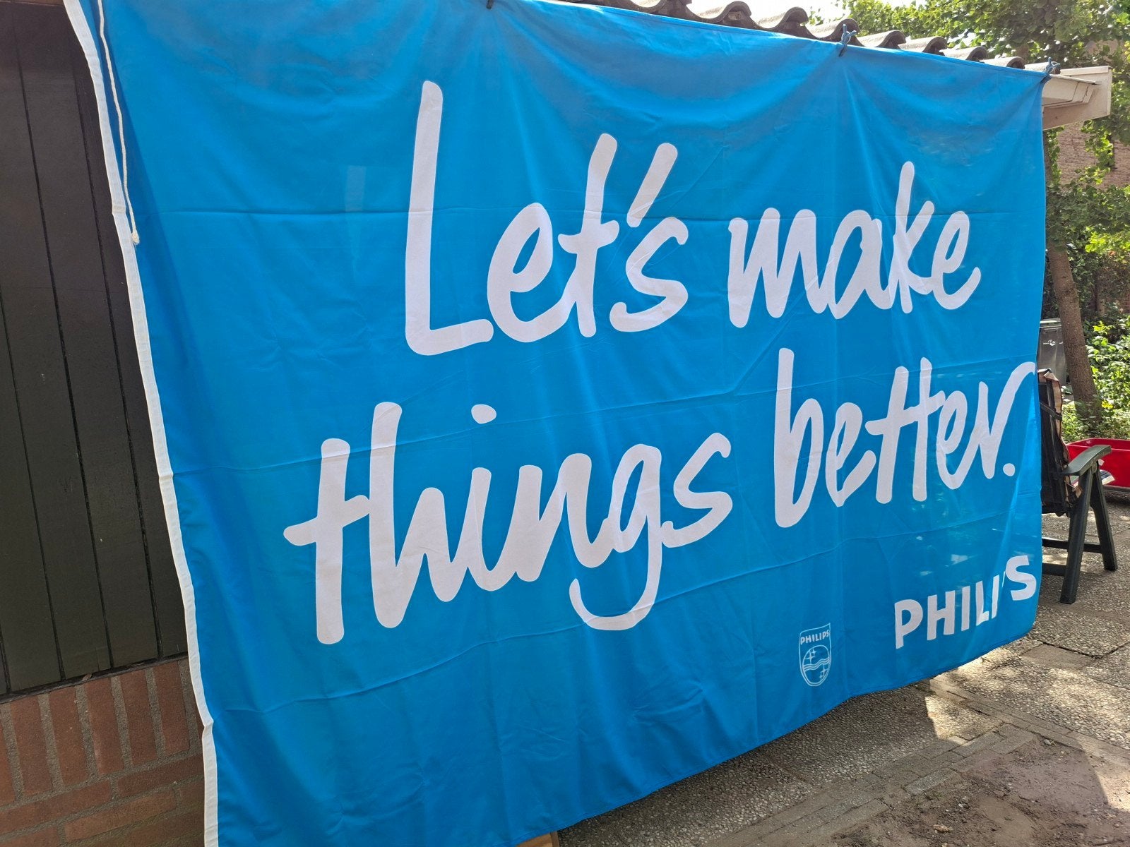 Philips promotie vlag 'Let's make things better', Ophalen of Verzenden, Nieuw, Gebruiksvoorwerp