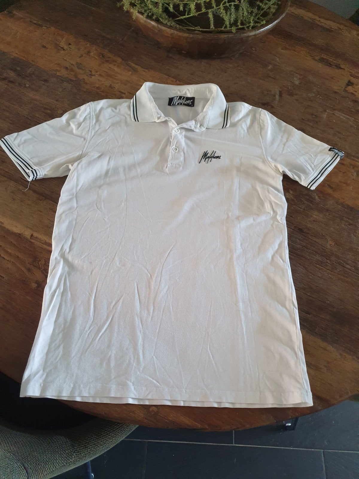 Malelions Polo Shirt Wit Maat L, Maat 52/54 (L), Wit, Malelions, Ophalen of Verzenden
