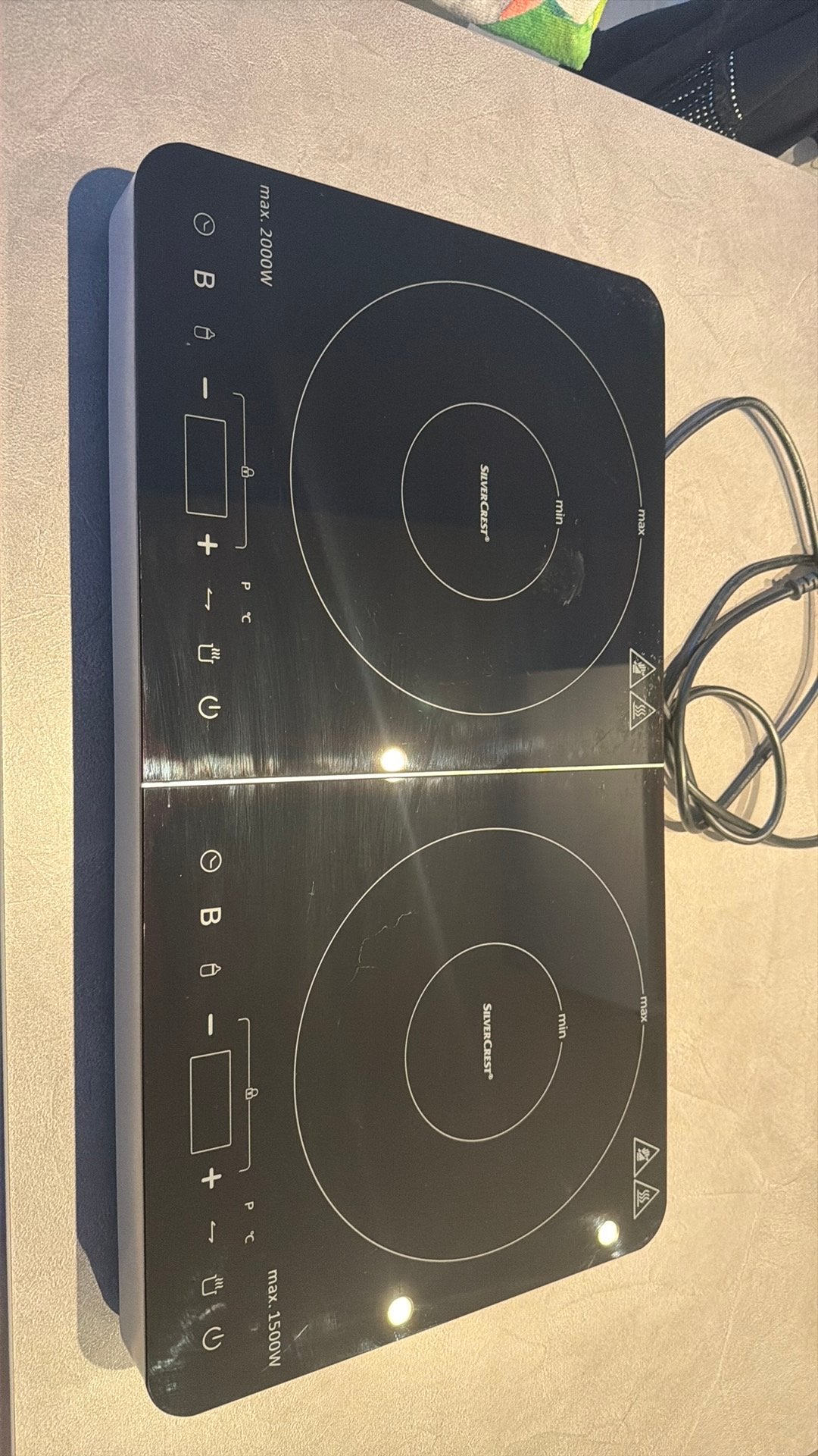 SilverCrest dubbele inductiekookplaat – 2 zones – 3500 watt, Witgoed en Apparatuur, Kookplaten, Ophalen, 3 kookzones of minder