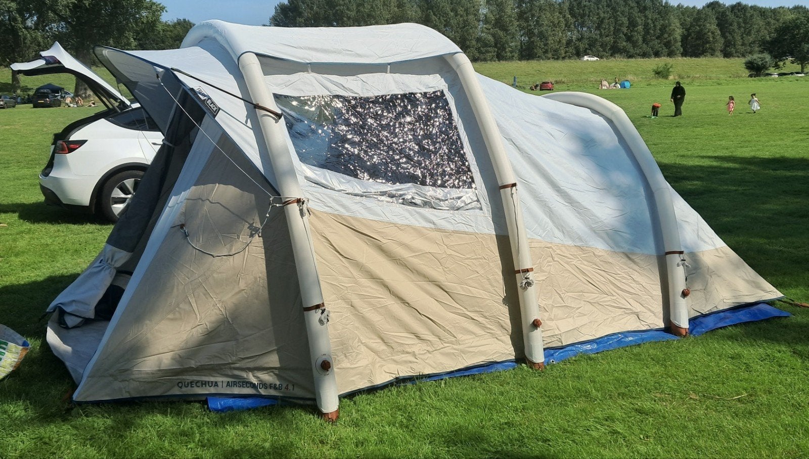 Quechua Air Seconds 4.1 Fresh & Black Opblaasbare Tent, Caravans en Kamperen, Tenten, Ophalen, Zo goed als nieuw, Tot en met 4
