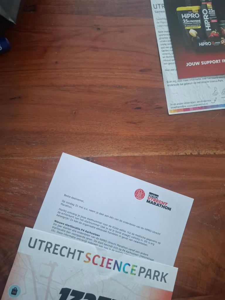 Startbewijs marathon Utrecht, Eén persoon