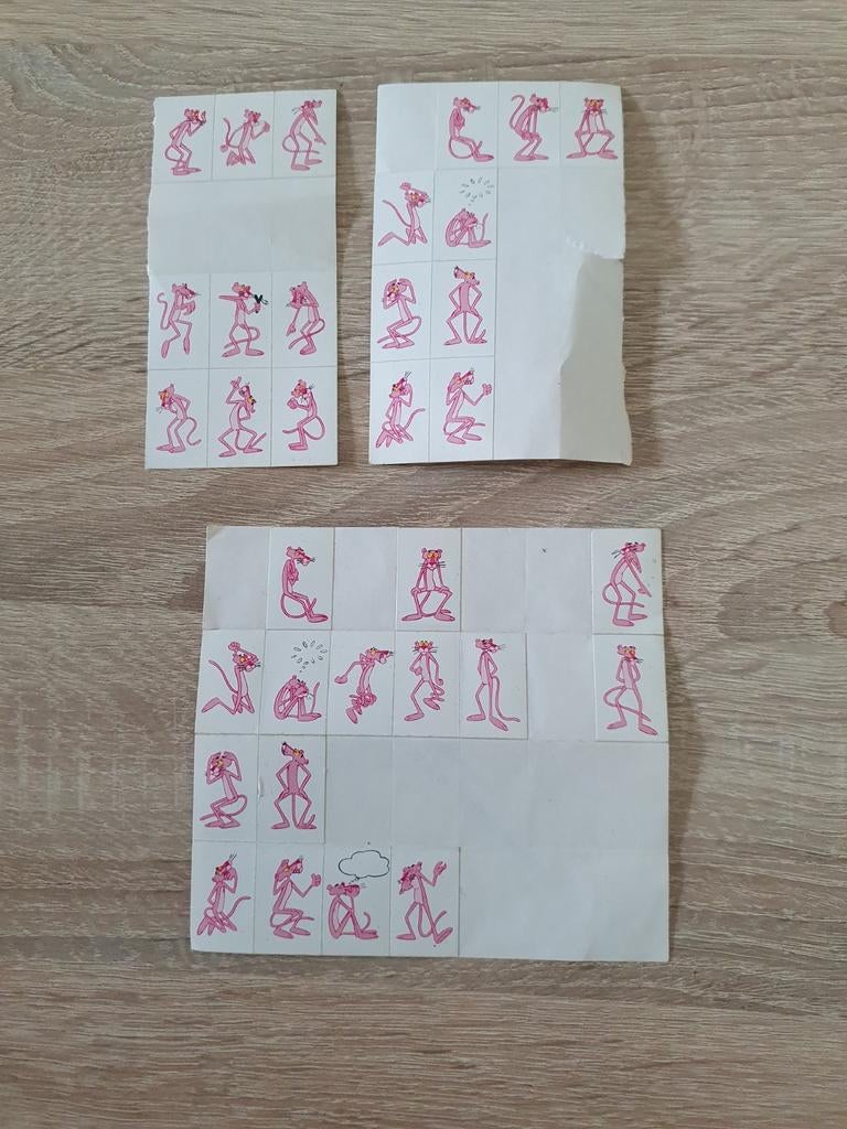 Vintage Pink Panther stickers - Uitgeverij Stam Roze panter, Ophalen of Verzenden, Gebruikt, Strip of Tekenfilm
