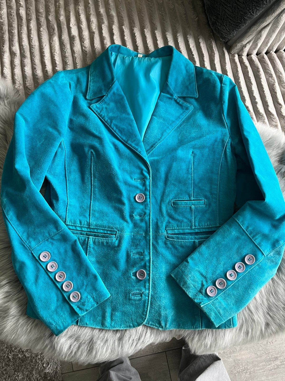 Leren jasje. ( suede ), Kleding | Dames, Ophalen of Verzenden, Zo goed als nieuw, Maat 38/40 (M), Overige kleuren