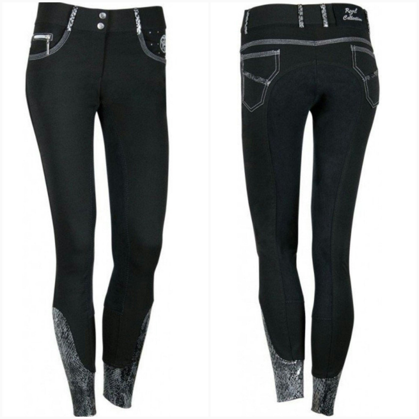 Harry's-Horse rijbroek zwart glitter zilver bling nieuw, Nieuw, XL, Dames, Harry's Horse