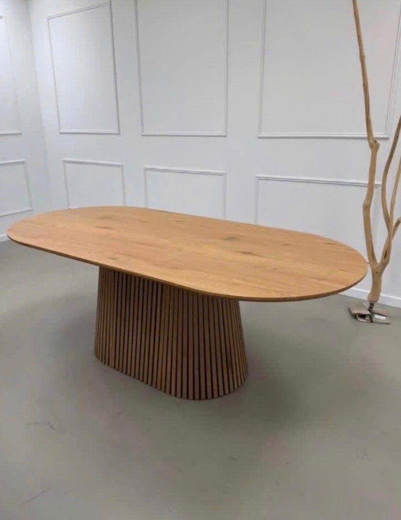 Foto 2 van Ovale Mika eettafel 210 - Nieuw in doos - Direct leverbaar