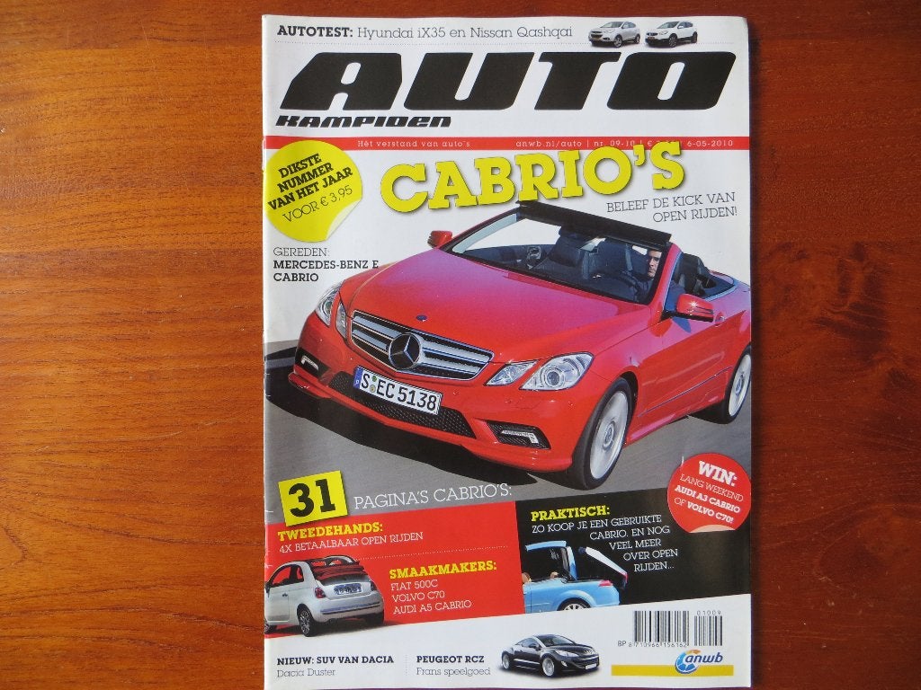 Autokampioen 9-10 2010 Cabrio Special: Fiat 500 C, A5 Cabrio, Ophalen of Verzenden, Nieuw, Audi