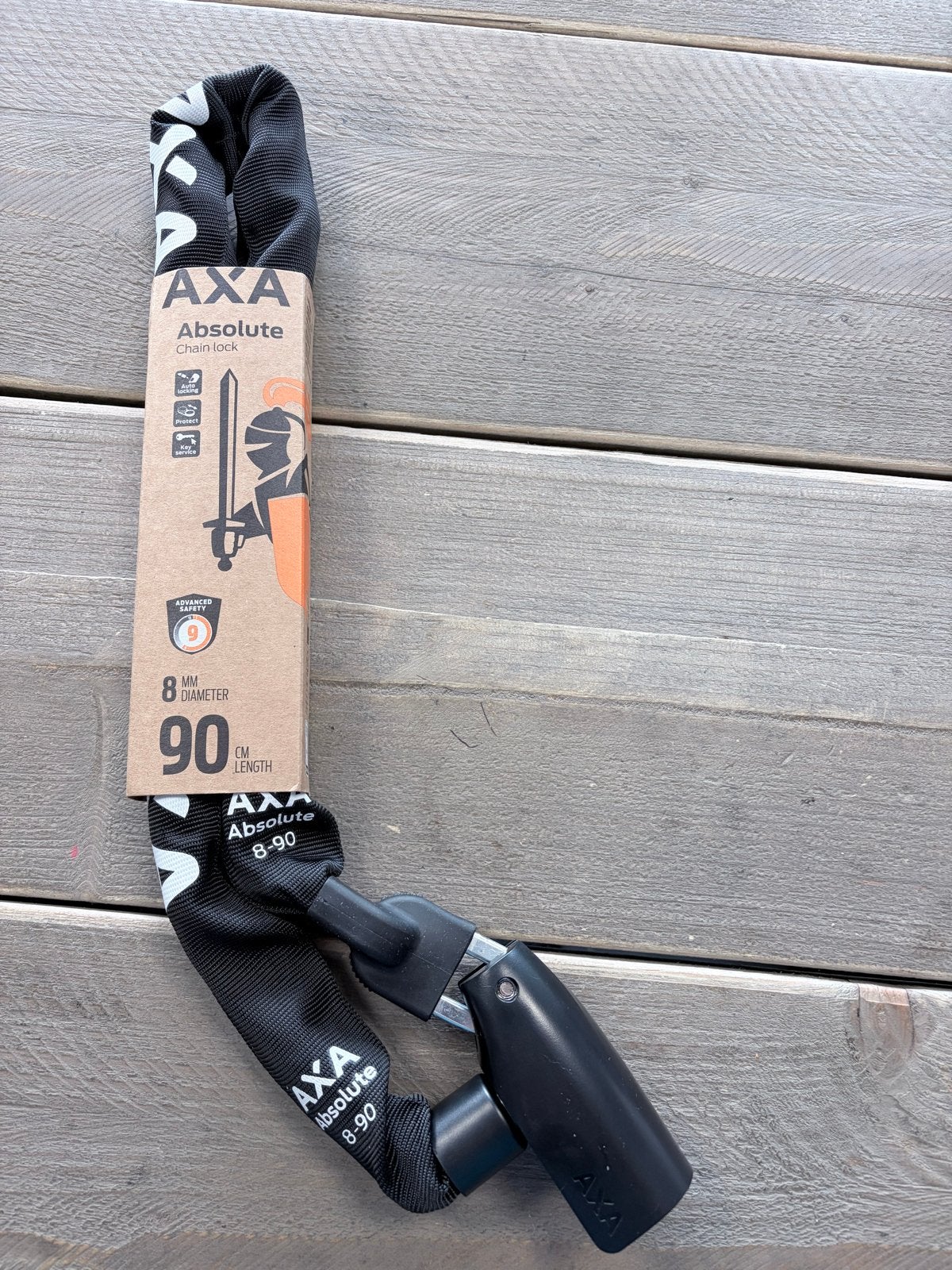 AXA Absolute kettingslot 90cm 8mm - Nieuw, Ophalen of Verzenden, Nieuw, Kettingslot