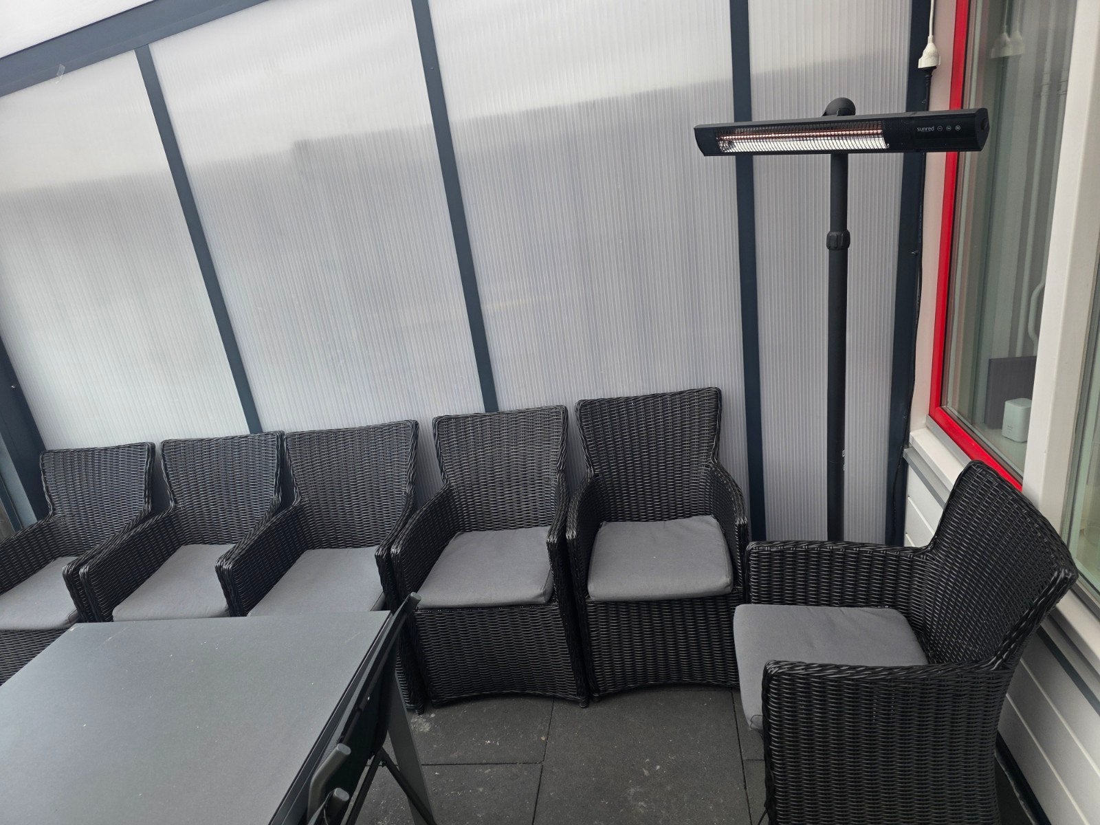6 rotan tuinstoel met kussen, Ophalen, Gebruikt, Rotan