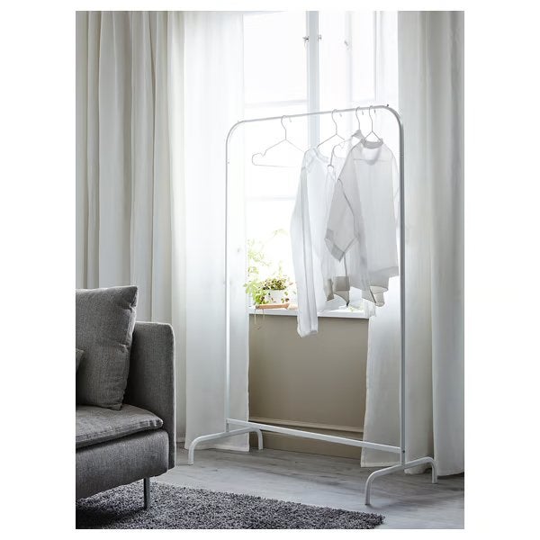 IKEA MULIG kledingrek – wit, Ophalen, Zo goed als nieuw