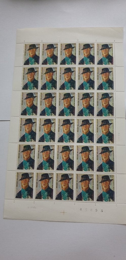 7214 belgie vel van 30 rik wouters 1882-1916 herdenking 1966, Verzenden