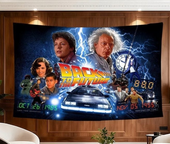 Grote vlaggen Back to the Future (150x90cm), Ophalen of Verzenden, Nieuw
