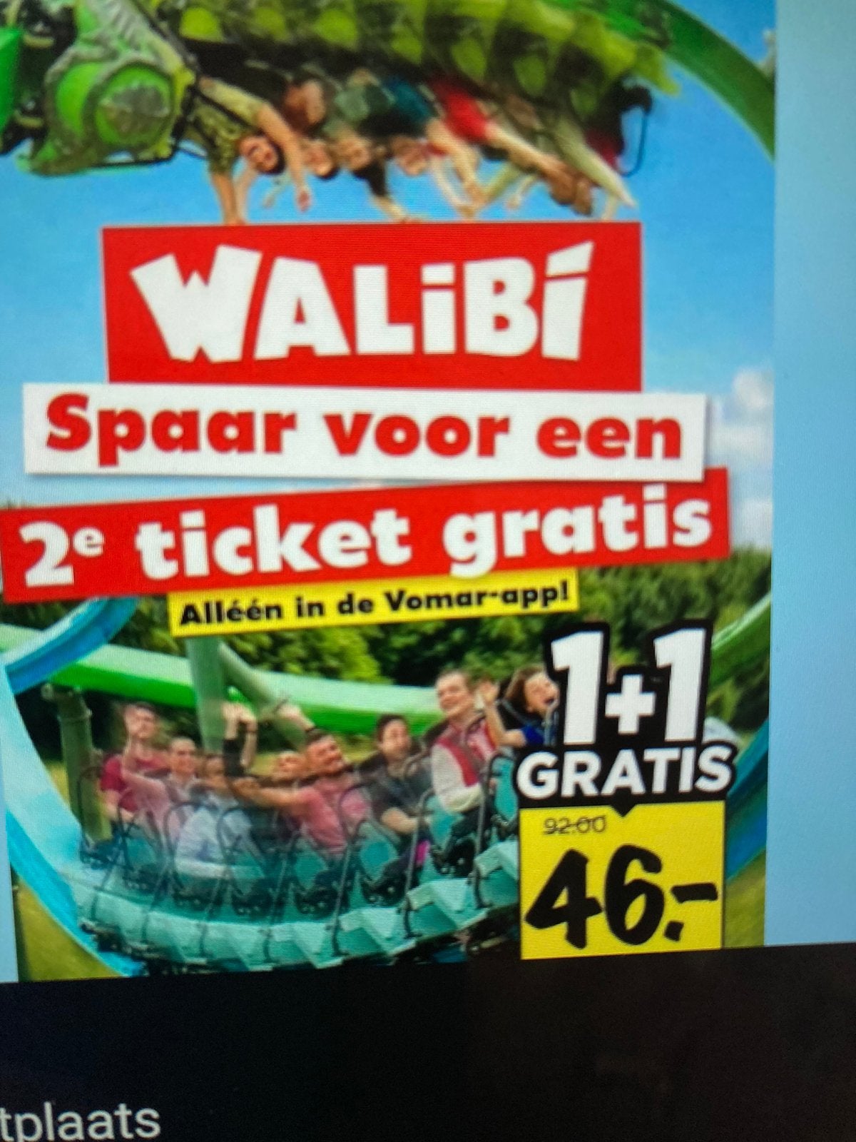 WALIBI voucher 2e ticket gratis, Tickets en Kaartjes, Recreatie | Pretparken en Attractieparken, Twee personen, Kortingskaart