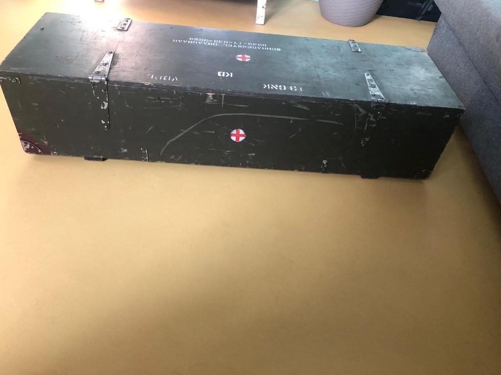 twee munitie kisten, Ophalen, Landmacht, Nederland, Kist of Geocache