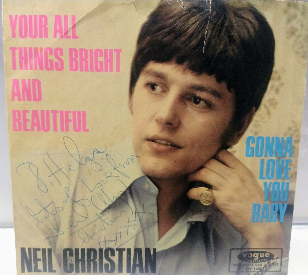 Neil Christian - You're All Things Bright And Beautiful, Gebruikt, Ophalen of Verzenden, Pop, Gesigneerd