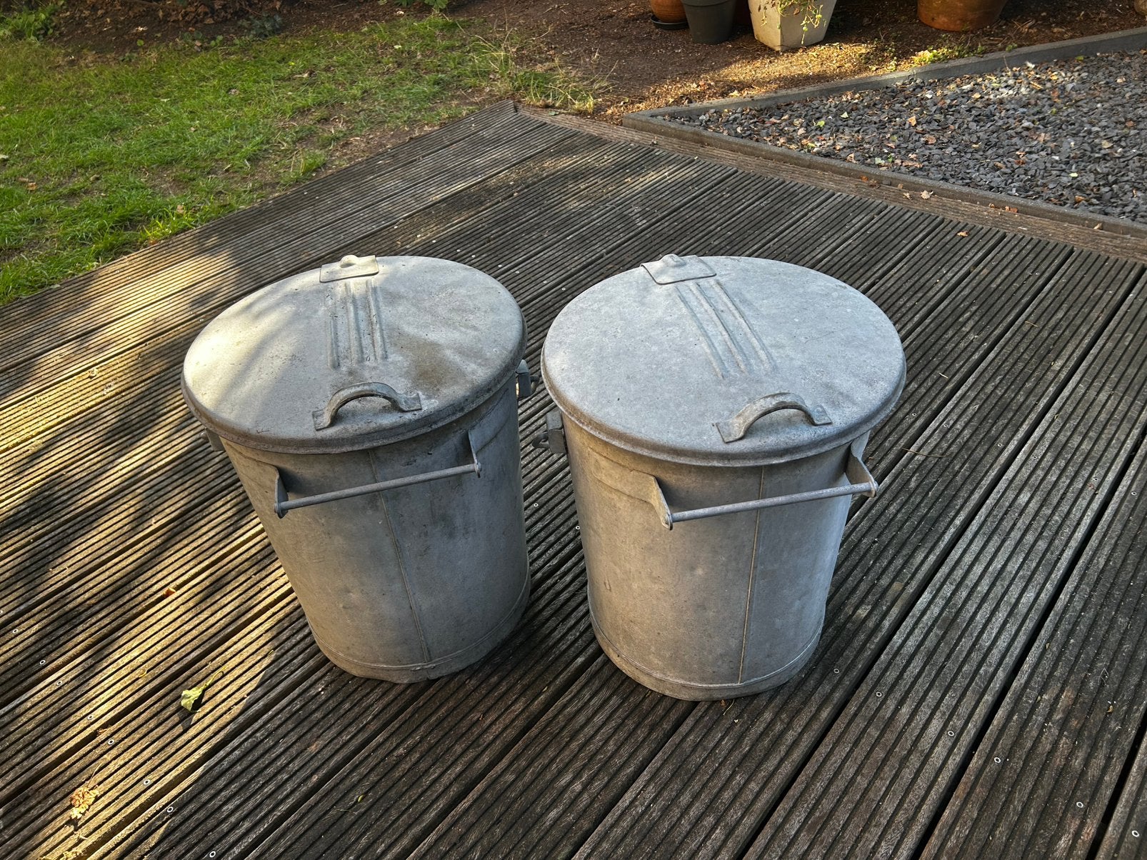 Zinken vuilnisbak, Ophalen, Gebruikt, Zink