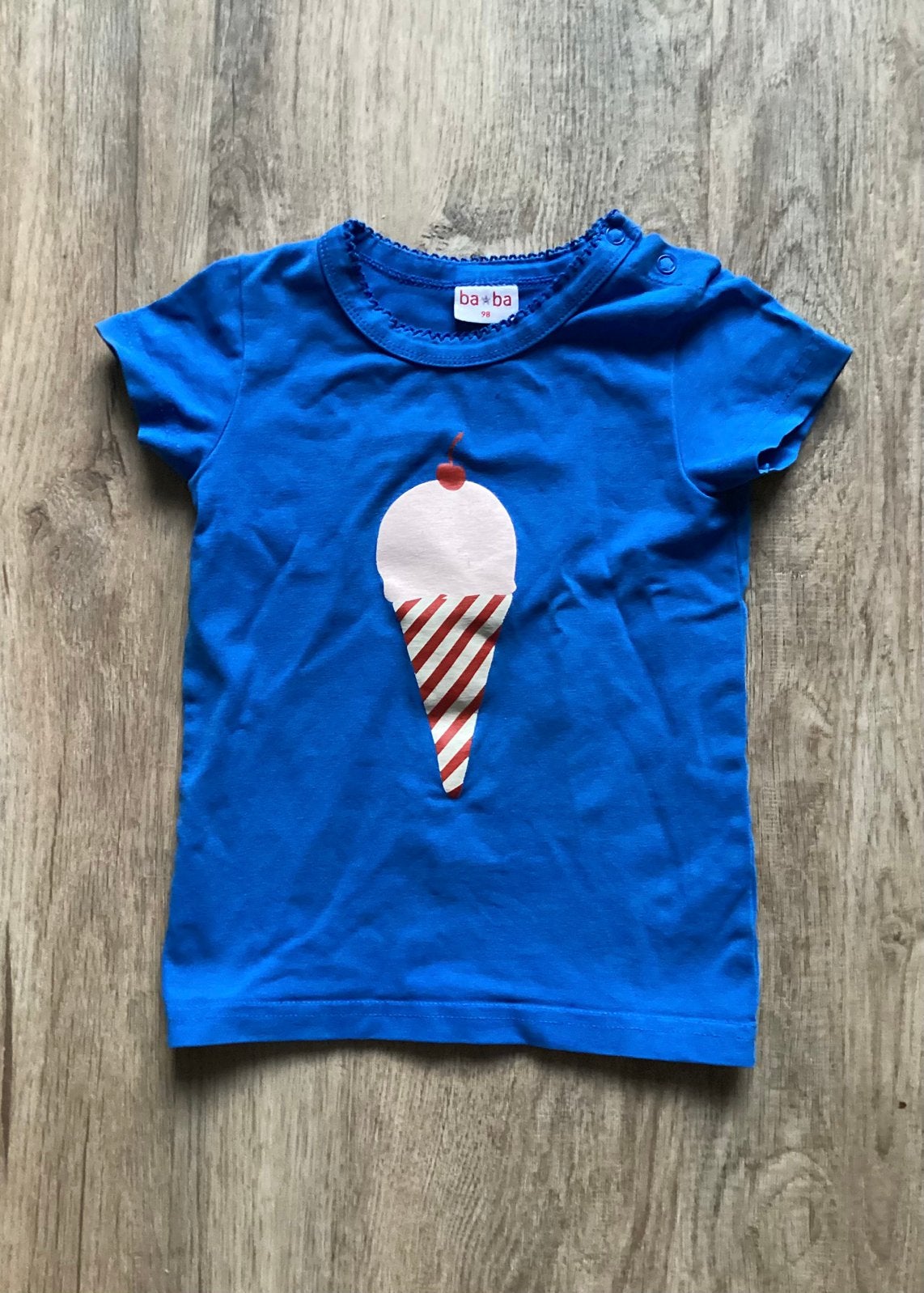 Ba*ba shirt met ijsje (92), Ophalen of Verzenden, Zo goed als nieuw, Meisje, Shirt of Longsleeve