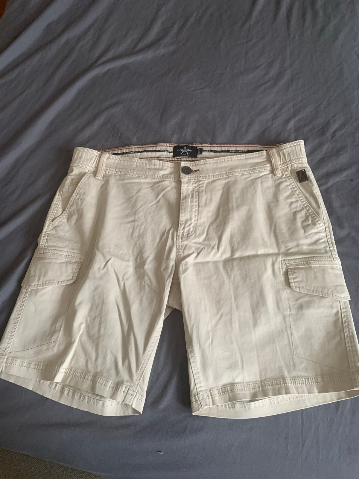 Donders 1860 Cargo Shorts - Beige & Donkerblauw (Maat 56/2XL, Ophalen of Verzenden, Zo goed als nieuw, Maat 56/58 (XL), Meerkleurig
