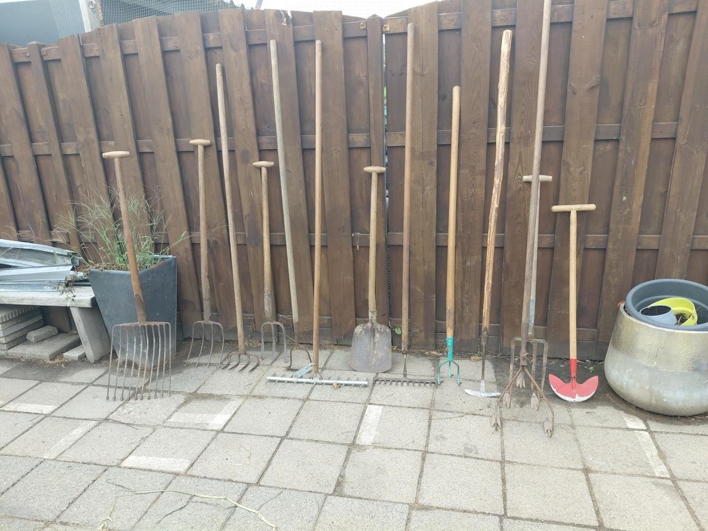 13-delige vintage tuingereedschap set, Tuin en Terras, Hand-tuingereedschap, Ophalen, Gebruikt