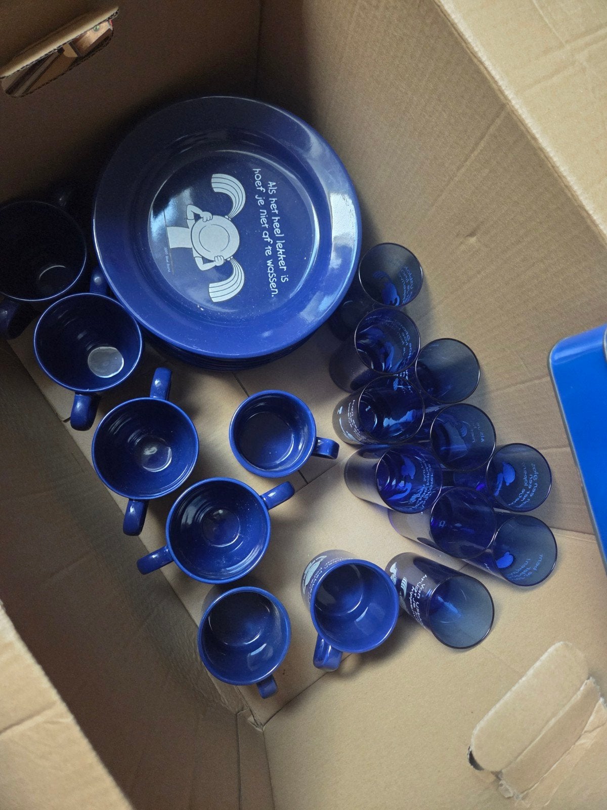 Servies set blue band, Ophalen, Gebruikt, Keramiek, Bord(en)