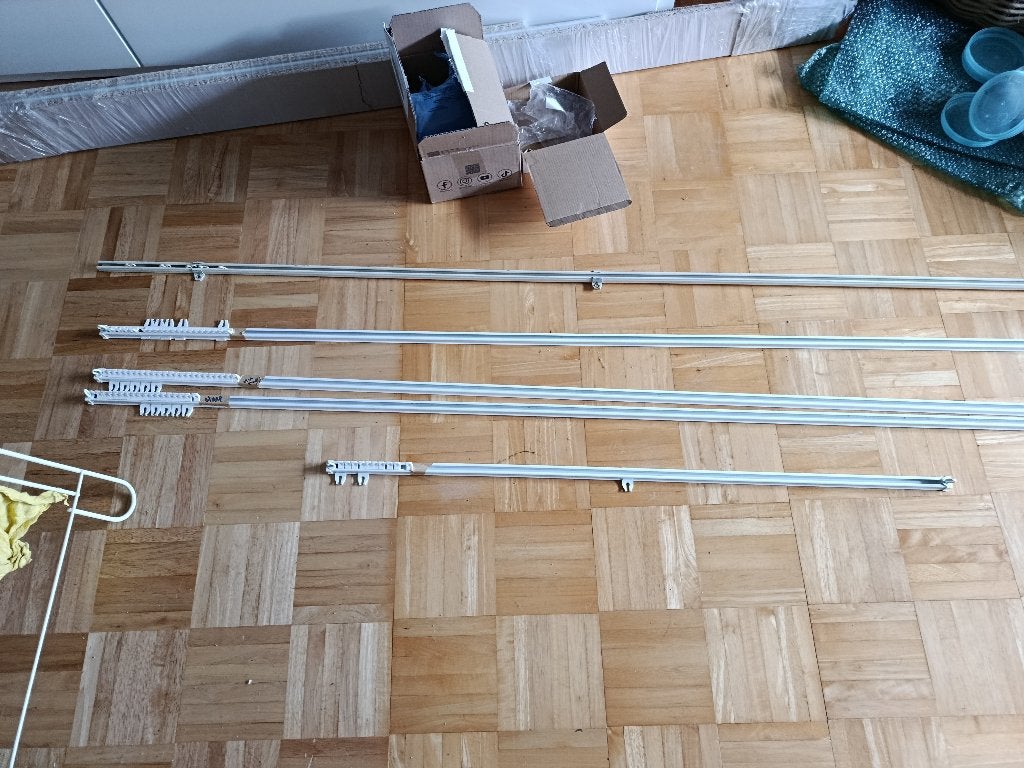 Gordijnrails verschillende maten, Ophalen, Gebruikt