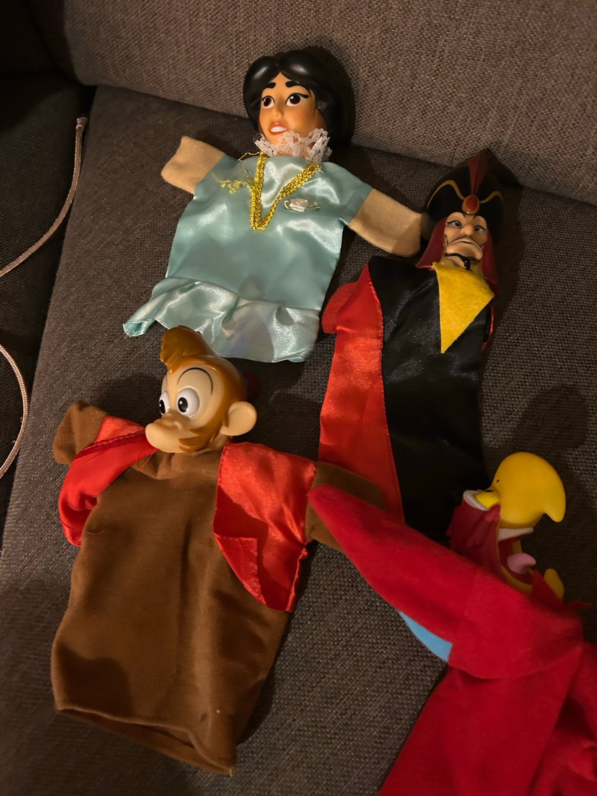 Bijna gratis af te halen Aladdin handpoppen set, Ophalen, Gebruikt, Overige typen