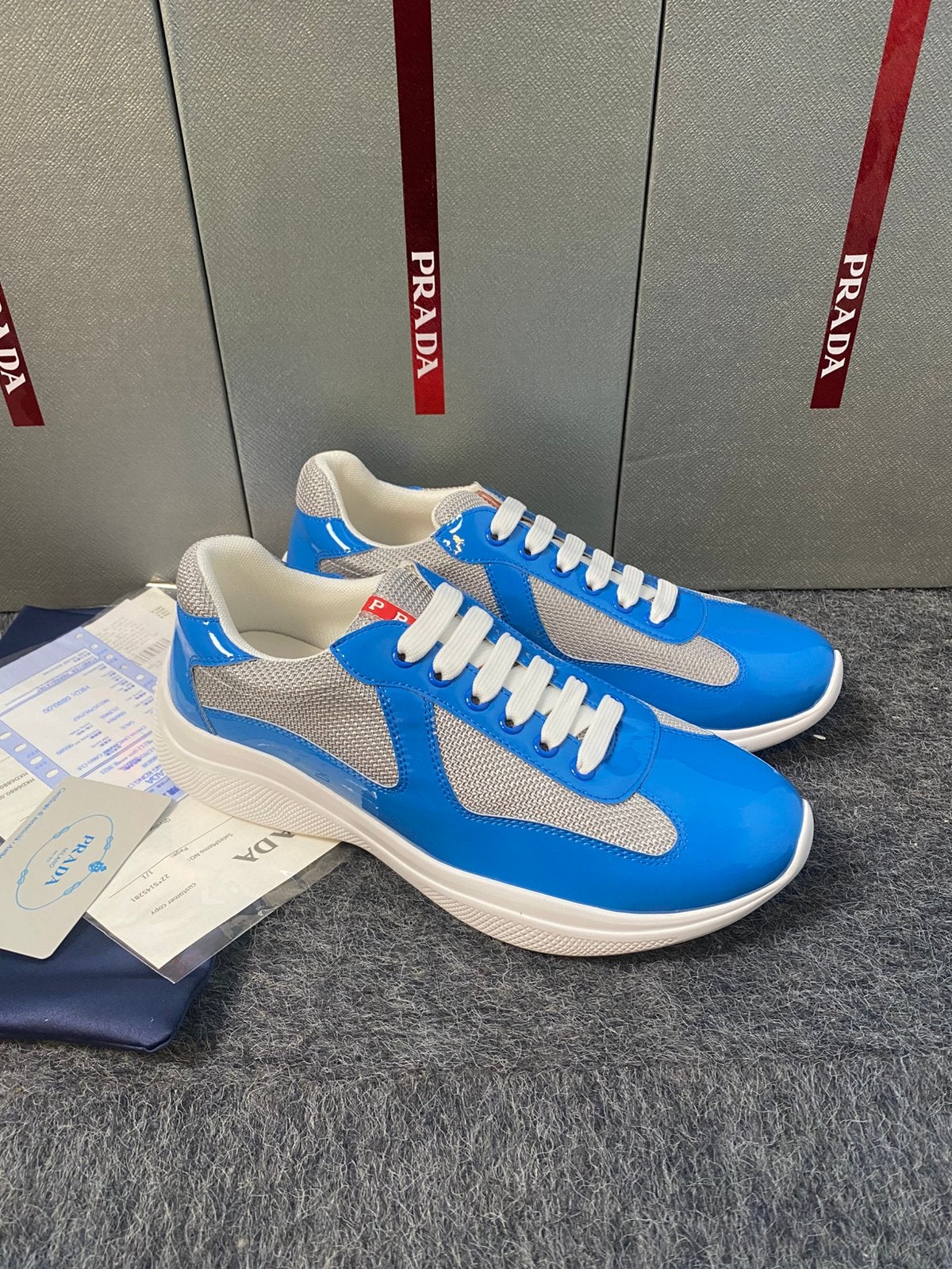 Prada Americas Cups – Blauw – Maten 39-46 Nieuw, Kleding | Heren, Schoenen, Ophalen of Verzenden, Blauw, Sneakers of Gympen
