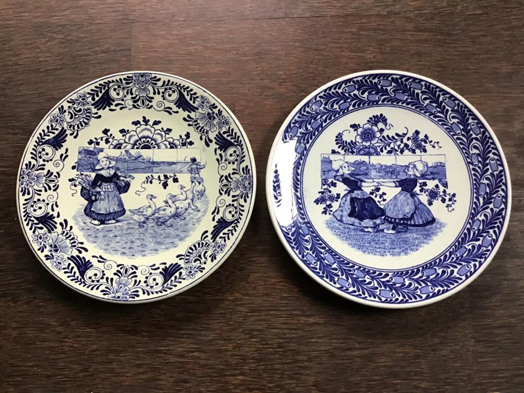2 Wandborden Fantasia - Petrus Regout, Antiek en Kunst, Ophalen of Verzenden