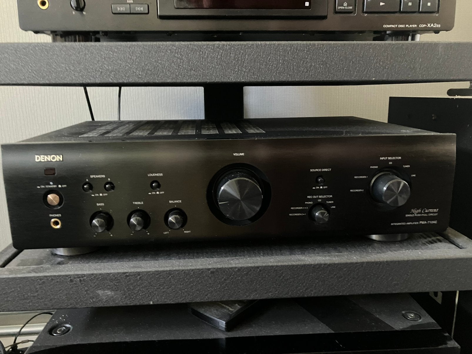 Denon PMA-710 versterker, Ophalen of Verzenden, Zo goed als nieuw, 60 tot 120 watt, Denon