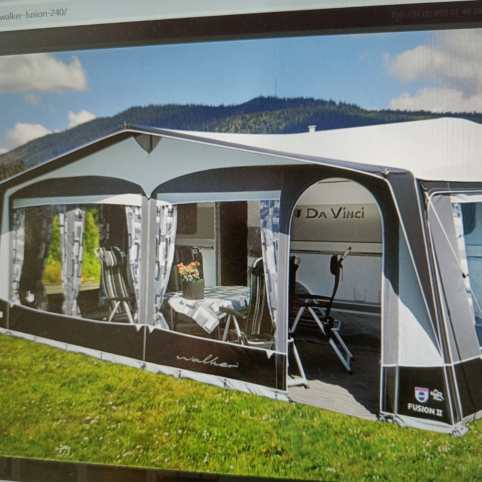 Walker Fusion voortent maat 840-870 cm, Caravans en Kamperen, Voortenten en Luifels, Ophalen, Zo goed als nieuw, Ten Cate All Season 240g/m2