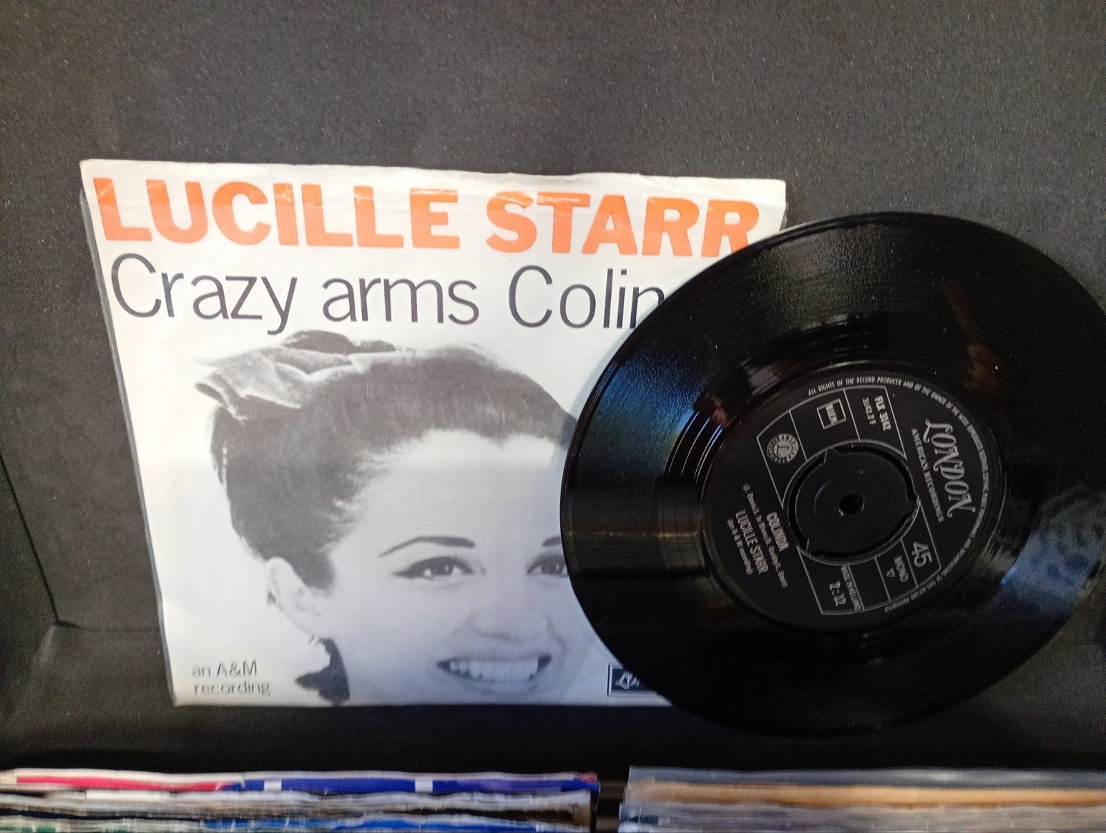 Lucille Starr - Crazy Arms / Colinda 7 inch vinyl single, Ophalen, Gebruikt, 7 inch, EP