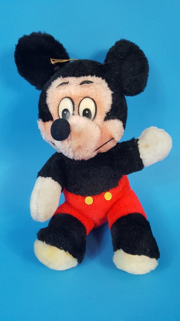 Vintage Mickey Mouse knuffel, 30 cm. 6C1, Kinderen en Baby's, Speelgoed | Knuffels en Pluche, Tweedehands verkoop, Tweedehands verkoop
