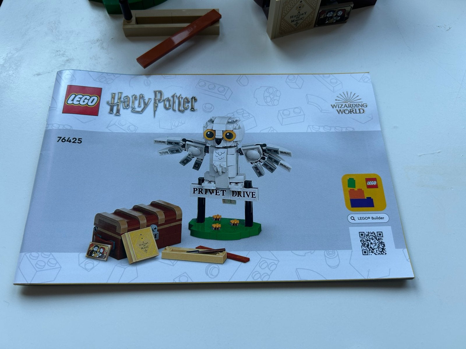 LEGO Harry Potter Hedwig de Uil (76425) met instructies, Lego, Harry Potter, Ophalen of Verzenden, Zo goed als nieuw