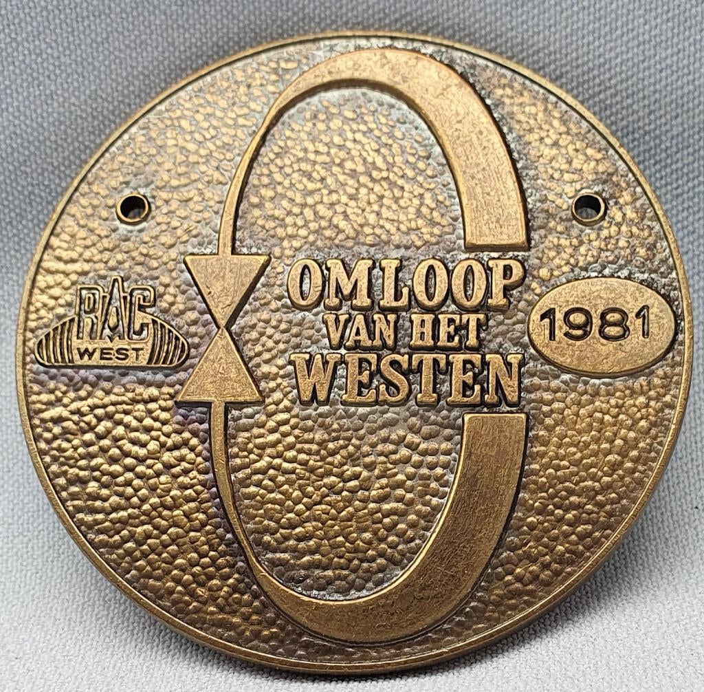 Badge RAC west - omloop van het westen 1981, Verzamelen, Verzenden, Zo goed als nieuw, Auto's