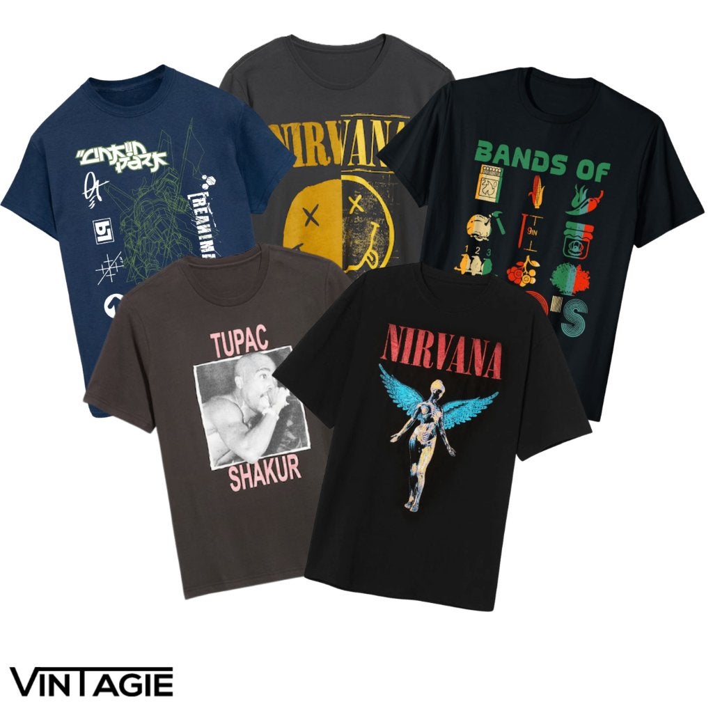 Band T-shirts 5 stuks of meer/ Groothandel / resell, Kleding | Heren, Overige kleuren, Vintagie, Haulerwijk, Overige maten