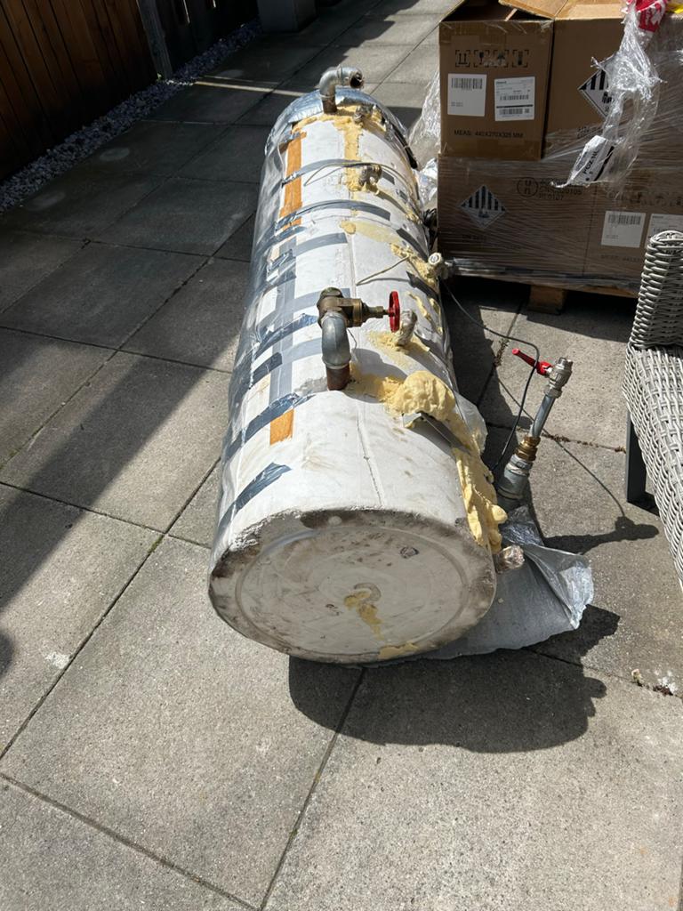 Liggend buffervat 200 liter, Ophalen, Gebruikt, 150 cm of meer, Overige typen
