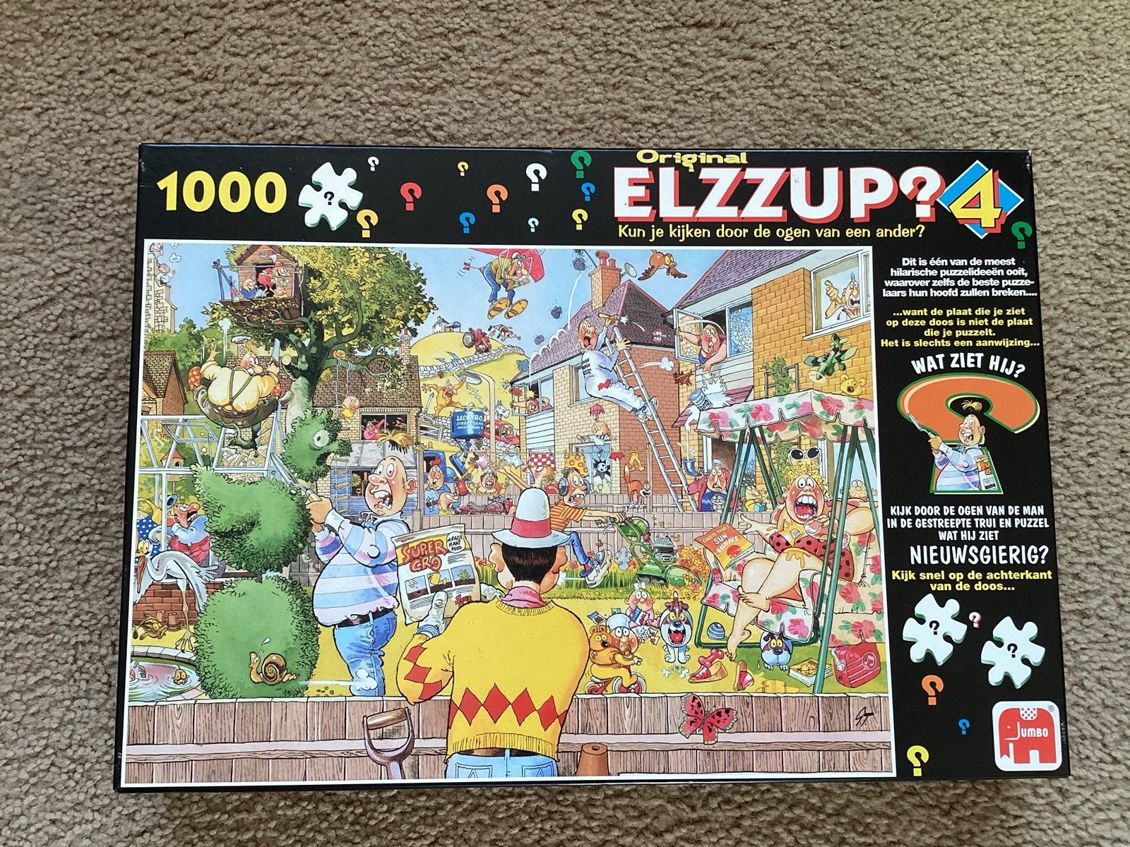Jumbo Original Elzzup?4 Puzzel 1000 stukjes (Wasgij), Ophalen, 500 t/m 1500 stukjes, Gebruikt, Legpuzzel
