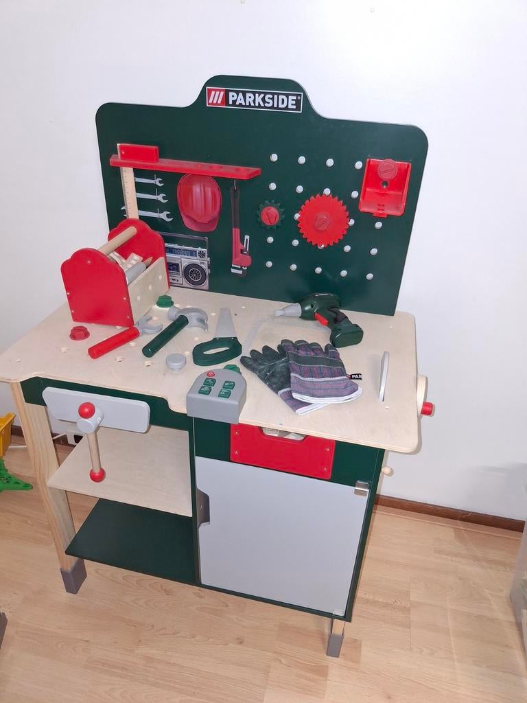 Parkside Kinderwerkbank met Gereedschap, Ophalen
