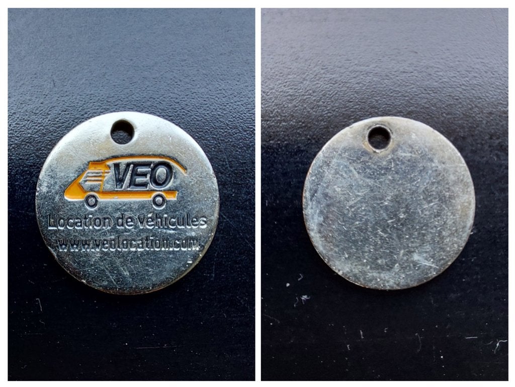 Winkelwagenmuntje VEO (metaal), Ophalen of Verzenden