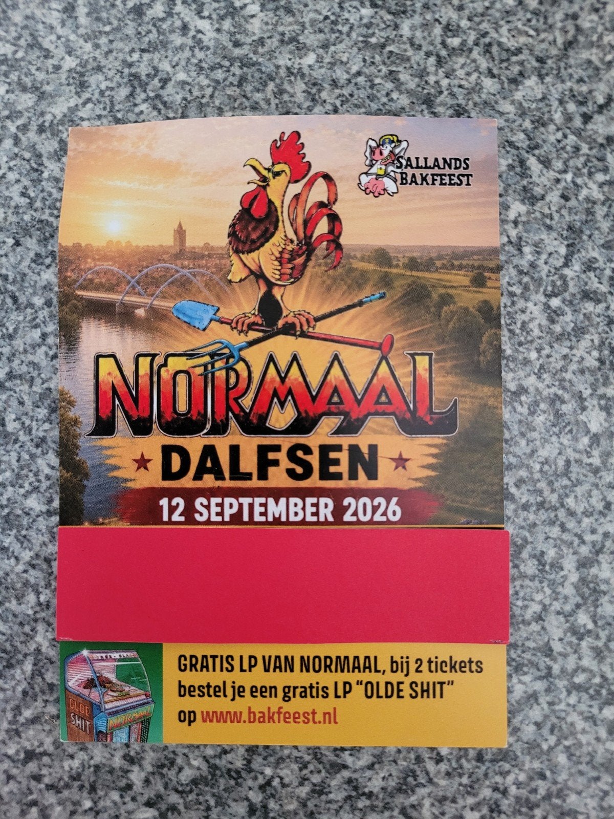 1x Ticket Normaal 12 september Dalfsen, Ophalen