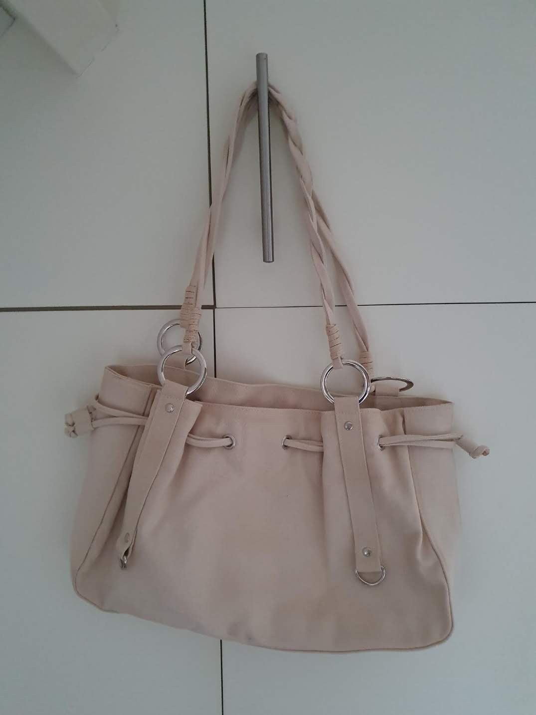 Stoffen nieuwe beige tas, Ophalen of Verzenden, Nieuw, Beige