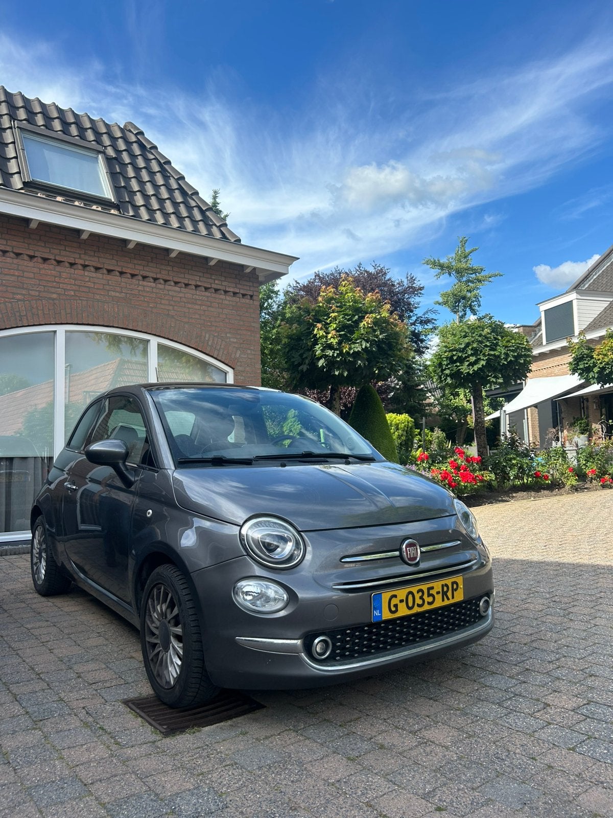 Fiat 500 0.9 Twinair 63KW C 2017 Grijs Carplay, Voorwielaandrijving, 31 €/maand, 905 kg, Handgeschakeld