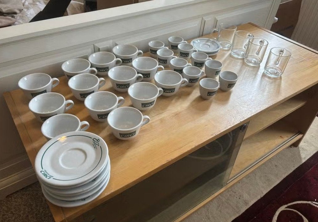 koffiekopjes en schotels, Huis en Inrichting, Keuken | Servies, Ophalen, Glas, Overige stijlen, Kop(pen) en/of Schotel(s)