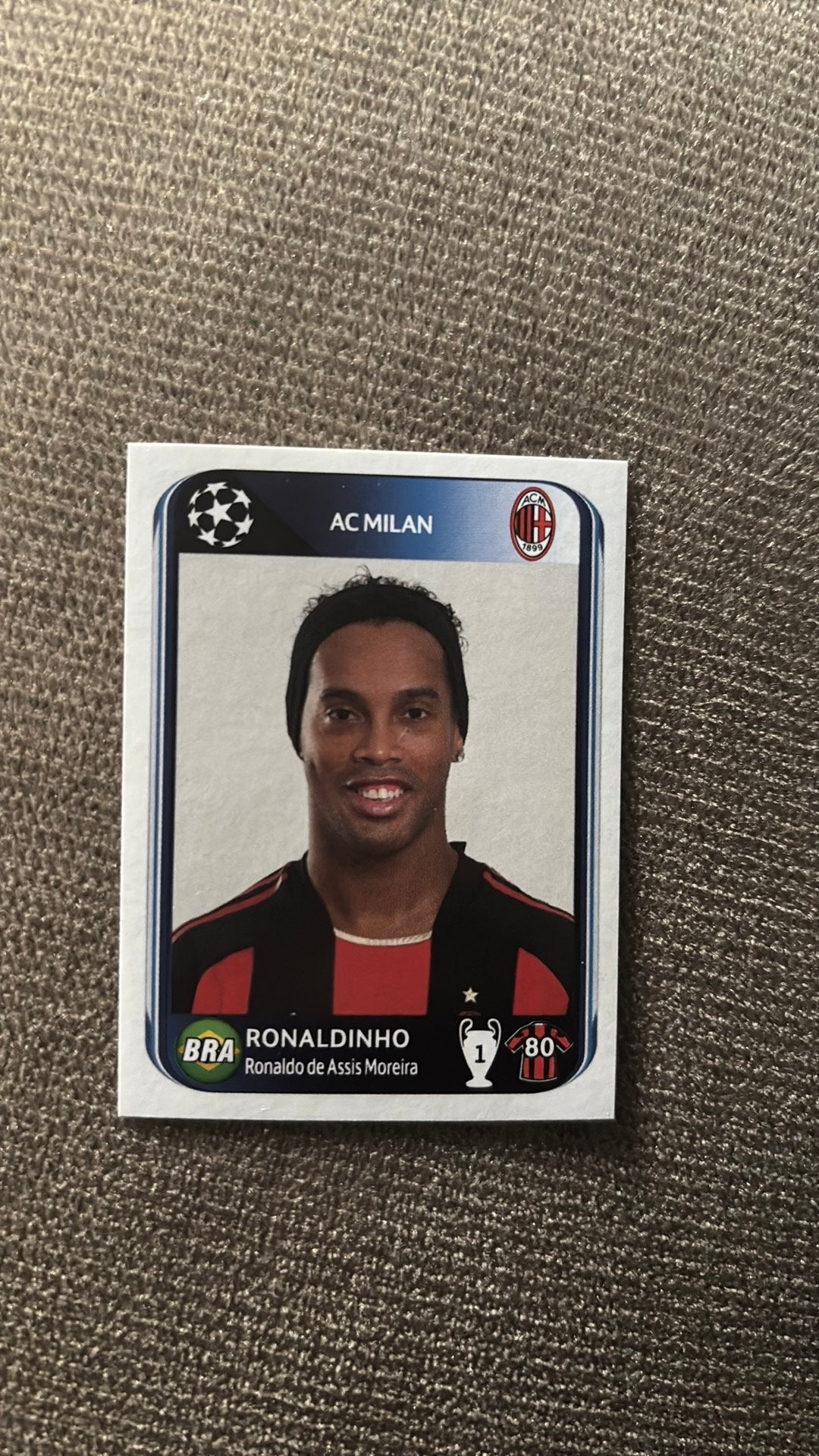 Panini voetbalplaatje 2010-2011 ronaldinho, Ophalen of Verzenden, Zo goed als nieuw, Buitenlandse clubs, Poster, Plaatje of Sticker