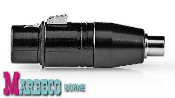 XLR - RCA verloopplug, XLR naar Tulp verloop, metaal, Nedis, Nieuw, Info@marbeco.nl, Apparatuur
